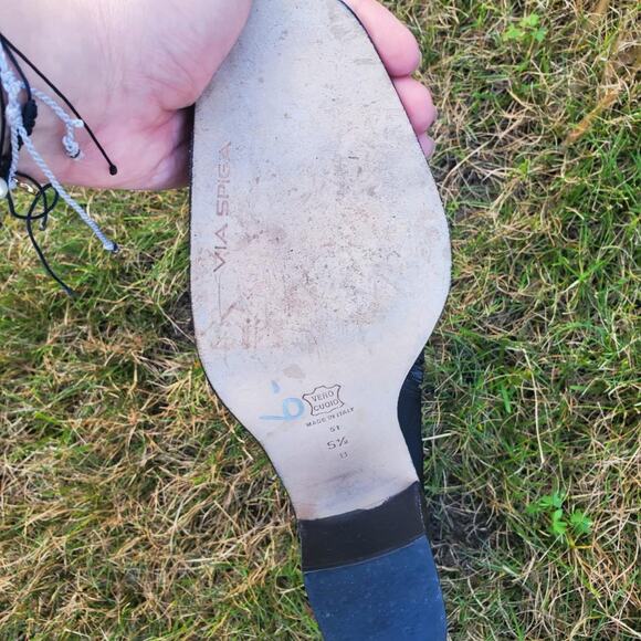 Via Spiga Ankle Boots Twee Leather Dark Academia Preppy Witchcore Italy - Picture 2 of 4